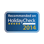 Recommended on HolidayCheck 2014